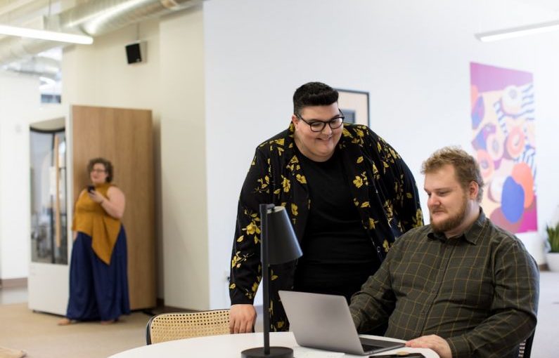 Obesity Strategies - man using laptop on desk