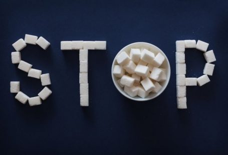 Preventing Obesity - the word stop spelled out of marshmallows in a bowl