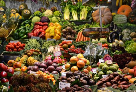 Nutrition Exotic - assorted fruits at the market