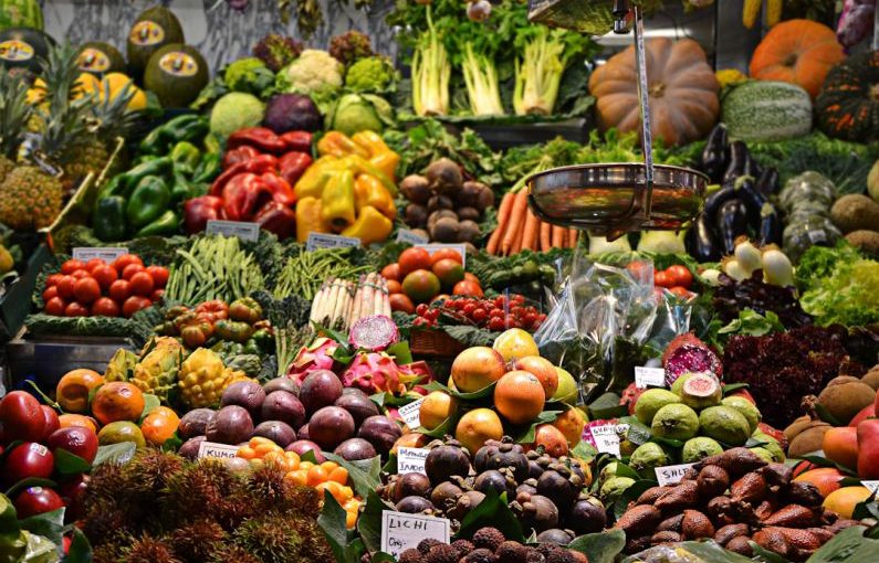 Nutrition Exotic - assorted fruits at the market