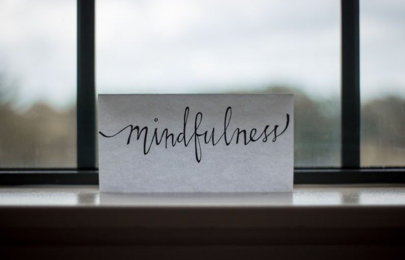 Stress Signs - mindfulness printed paper near window